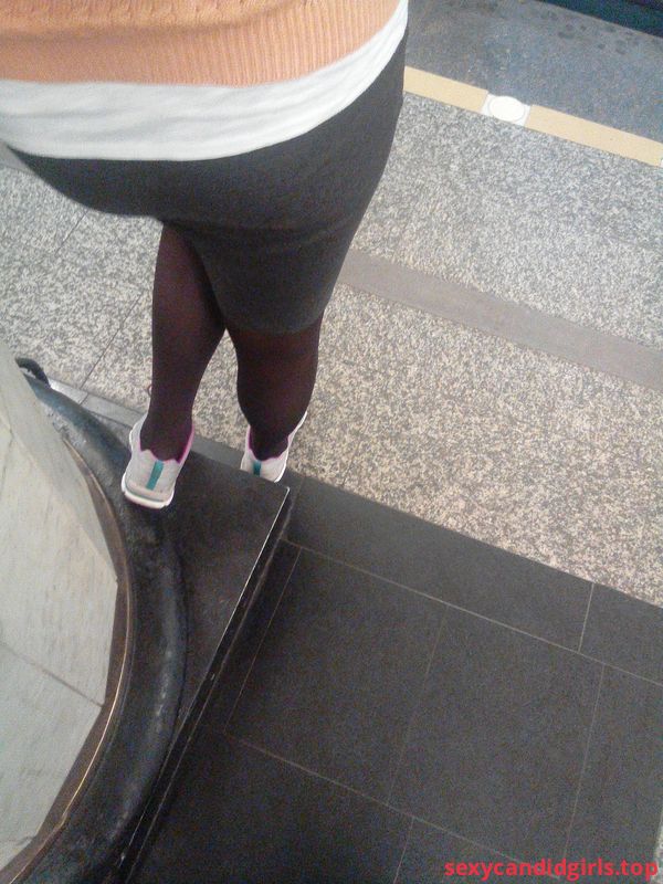 Sexycandidgirls Top Booty In A Skirt And Legs In Pantyhose Subway Station Closeup Photo Item 1