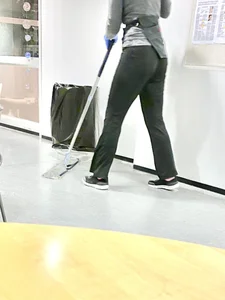 Hot Female Janitor in Pants