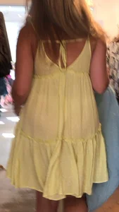 Yellow sun dress see thru thong