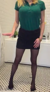 Non-candid girl showing her body in bathroom