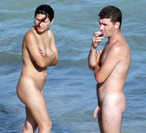 Nude beach and topless girls