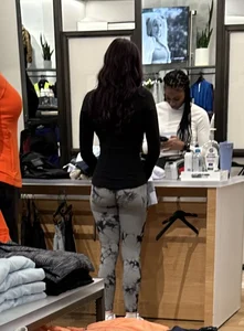 Firm booty in grey leggings at the store creepshots