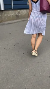 Girl in a See-Through Dress Street Creepshot