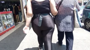 Huge Chubby Ass in Tights Street Creepshots Series