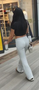 Gray Leggings Ass