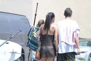 Sexy Florida girl showing her white thong bikini under see through dress