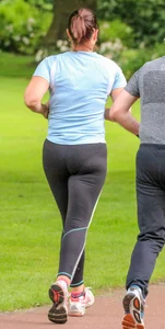 Candid track girls and runners