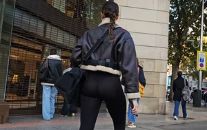 Beauty in transparent leggings