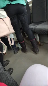 Tight pants, creepshot in a public bus