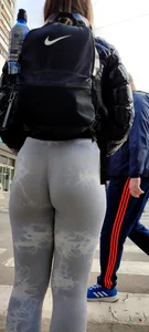 Bomb in leggings  ass scratching