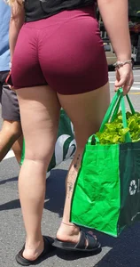 PAWG in incredible lighting and tiny tight shorts. Visible thong line and feet. Thick thighs and calf tatts. (OC)