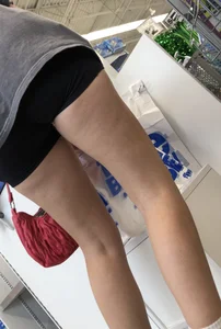 Spandex shorts in line