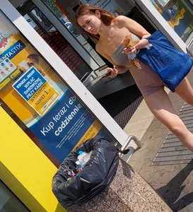 HOT INSANE tight teen shopping in ass-eating shorts