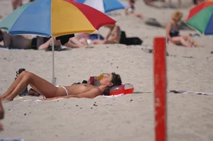 Verna topless beach girls out in the sun