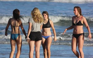 Mix of candid girls at the beach and in bikinis