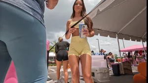 Yellow shorts Bubble Butt on Tight Fit Babe [Non-OC]