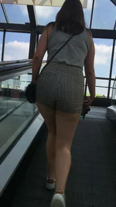 Teen in tight shorts but too much asscheeks