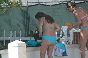 Collection of milfs in bikinis on the beach