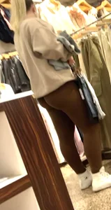 Brown leggings white girl phat ass