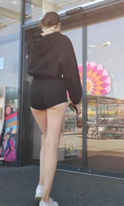 Teen butt in nike pro spandex shorts