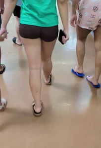 Tight brown shorts