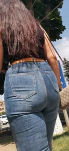 Nice view of a big ass armenian girl in jeans