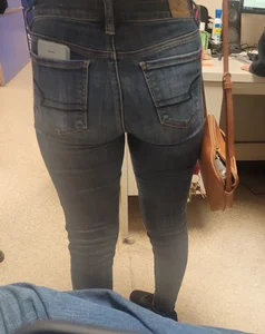Blonde coworker in tight jeans round 2
