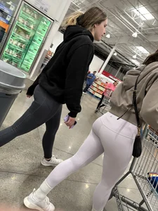 2 plump tight ass college girls in white legging VTL