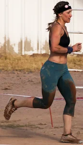 Candid track girls and runners