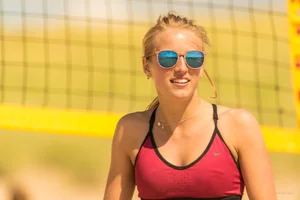 Beach volleyball babes in bikinis
