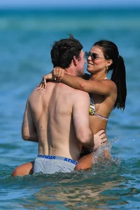 Brooks Nader looking sexy in a little bikini on a beach in Miami