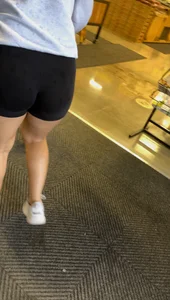 Black booty shorts in the rain (OC)
