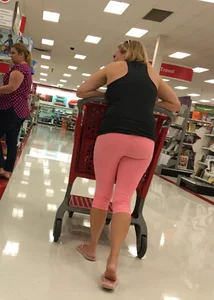 Milf at Target in pink leggings