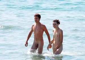 Nude beach and topless girls