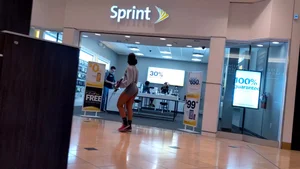 Candid ebony babe with an amazing ass and vpl in grey Nike spandex shorts
