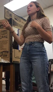 Hottie wearing blue jeans