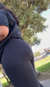 Fat Ass In Tight Black Leggings (OC) (Slight VPL)