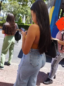 Latina college girl with the tight jeans