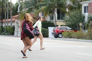 Sexy Florida beach bikini girls, some topless