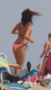 3 sexy girls on the beach in bikinis