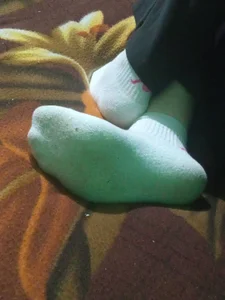 Teen girls' feet in socks