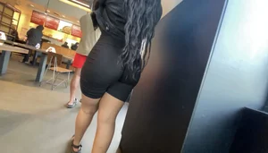 Ass so phat Latina in biker shorts  ( Not OC)