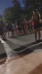 Party babes in bikinis and swimmsuits