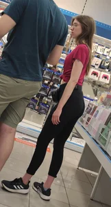 Hot ass in black leggings
