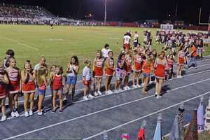 Candid cheerleaders