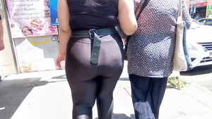 Huge Chubby Ass in Tights Street Creepshots Series