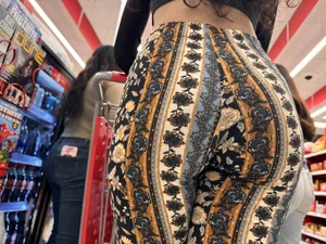 [OC] Tight College Chick with a Booty in Patterned Flare Leggings