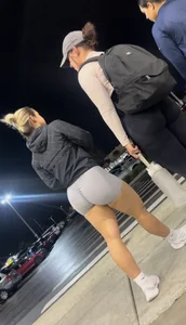 Gym Latina with thick ass and legs in spandex shorts OC