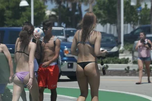 Florida beach and bikini girls