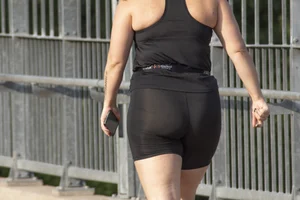PAWG in see through shorts